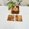 Sous tasse carrée avec boîte