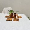 Sous tasse carrée avec boîte